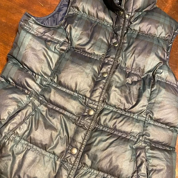 Lands' End Women's Navy Puffer Vest - Picture 3 of 5